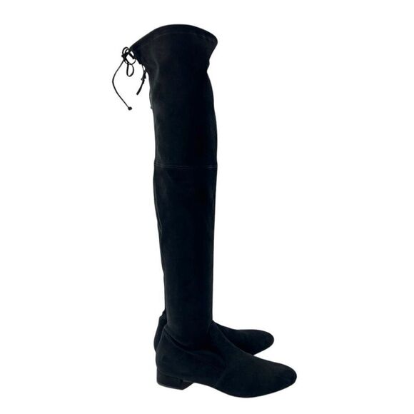 Stuart Weitzman NWOB Lowland Suede Over-The-Knee Boots Black Size 9.5 - Picture 2 of 12